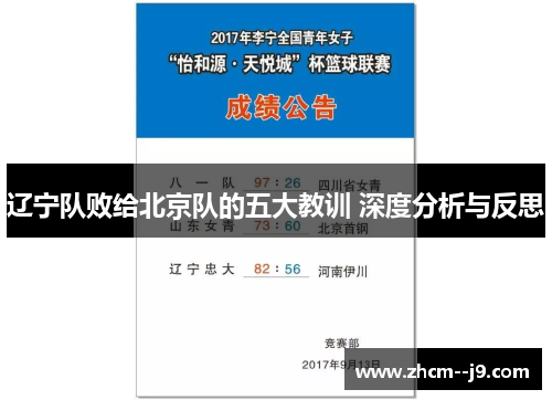 辽宁队败给北京队的五大教训 深度分析与反思
